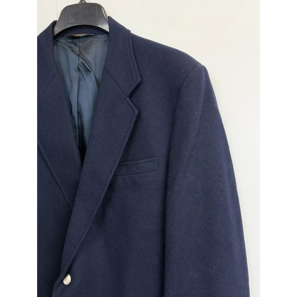 Kuppenheimer Mens 42R Blazer Jacket Wool Silver Buttons Sport Coat Vntg USA Made